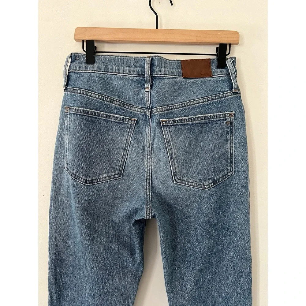 Madewell The Perfect Vintage Jean Enmore Medium Wash Raw Hem High Rise 27 MB406 - Picture 6 of 11